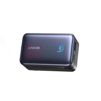 安克 ANKER 自带伸缩线移动电源 A1638 10000毫安45W (黑色)