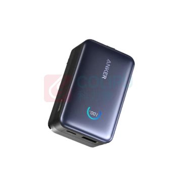 安克 ANKER 自带伸缩线移动电源 A1638 10000毫安45W (黑色)