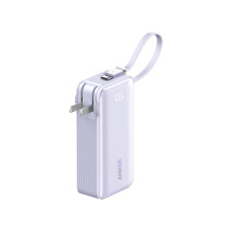 安克 ANKER 能量棒自带插座线快充移动电源TYPE-C接口 A1637 10000毫安30W (紫色)
