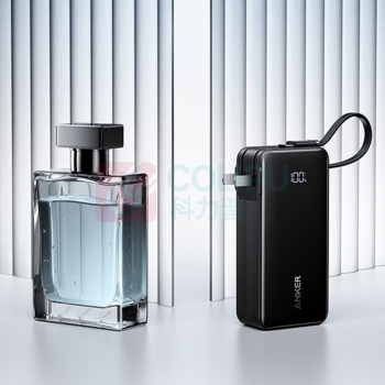 安克 ANKER 充电宝三合一能量棒 10000毫安 (黑色白色随机发货) 3C认证 随心充 自带插头Type-C线