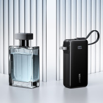 安克 ANKER 充电宝三合一能量棒 10000毫安 (黑色白色随机发货) 3C认证 随心充 自带插头Type-C线