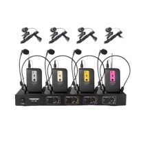 得胜 TAKSTAR 无线会议话筒 TC-4R 主机+4个领夹 一拖四