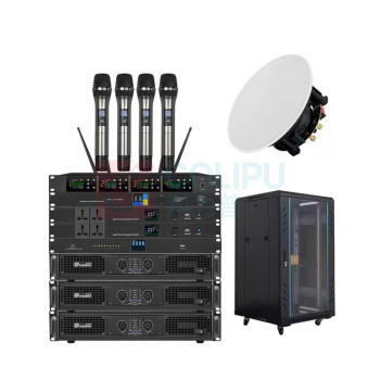 宏视道 HOSODO 展厅音频扩声设备套装 HSD-4000S (话筒+反馈抑制器+电源时序器+音频处理器+吸顶音箱+功放) 含安装及调试