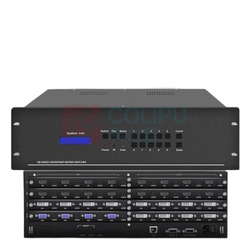 宏视道 HOSODO 无缝矩阵 HSD-AV-HDVI-32W 32进32出(含卡)无缝触摸 (黑色)