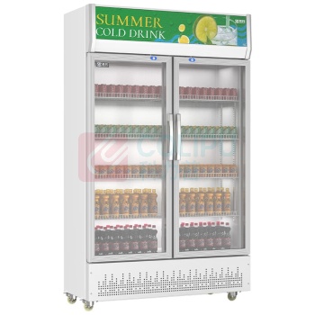 圣托 Shentop 立式 直冷双门水果饮料冷藏展示柜冰柜 STLW-ZC2 580升