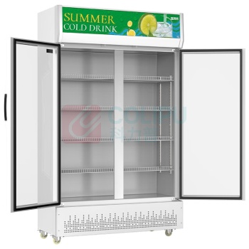 圣托 Shentop 立式 直冷双门水果饮料冷藏展示柜冰柜 STLW-ZC2 580升