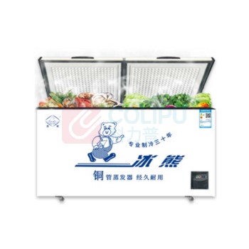冰熊 大容量冷柜家用冷藏冷冻单双温展示柜保鲜柜速冻柜 BC/BD-798 