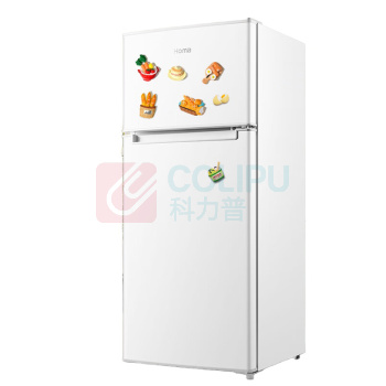 奥马 Homa 双门省电小冰箱 BCD-125H 125L (白色) 租房宿舍冷藏冷冻两用 双开门两门二门