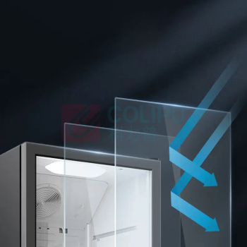 美的 Midea 冰箱 SC-318GM(EB) 黑色 (黑色) 展示柜冷藏保鲜柜风冷循环台式单门饮料柜蛋糕柜鲜花柜酒水水果玻璃冰箱冰柜