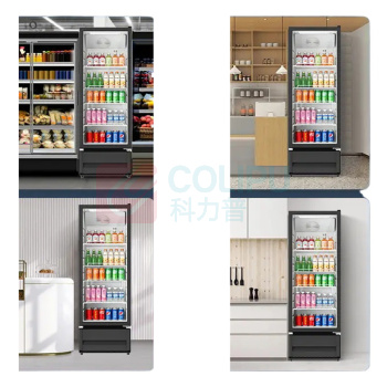 美的 Midea 冰箱 SC-318GM(EB) 黑色 (黑色) 展示柜冷藏保鲜柜风冷循环台式单门饮料柜蛋糕柜鲜花柜酒水水果玻璃冰箱冰柜