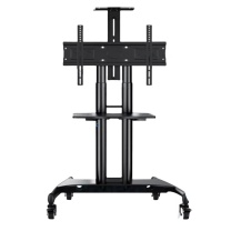 ProPre 电视移动推车 32-75英寸 承重: 45.5KG 一体机:3255英寸 调节高度:12101710MM 适用孔距:100*100600*400MM 带顶部托盘