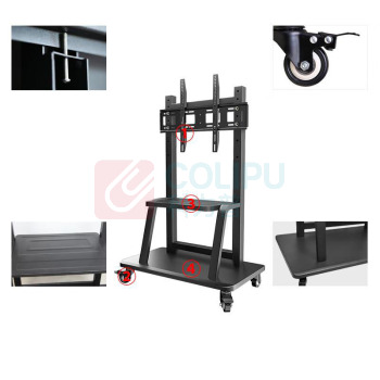 ProPre 电视移动支架 调节高度1100-1490MM 适用于60-120英寸电视