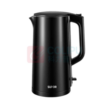 苏泊尔 SUPOR 电水壶 SW-17T12D 1.7L (黑色) 304不锈钢自动断电无缝内胆双层保温双层防烫旅行热水壶STRIX温控器便携式烧水