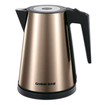 格来德 grelide 电热水壶 D2212 1.2L (金色) 双层防烫保温 304不锈钢 1.2KW