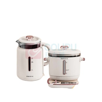 艾贝丽 多功能养生壶套装 ABL-TZ1812 养生壶1.8L+电煮锅1.2L (乳白色)