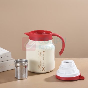 艾贝丽 秋枫茶语套装 健康饮水 ABL-43QF 焖茶壶1000ML+陶瓷杯400ML (石榴红)