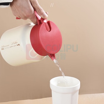 艾贝丽 秋枫茶语套装 健康饮水 ABL-43QF 焖茶壶1000ML+陶瓷杯400ML (石榴红)
