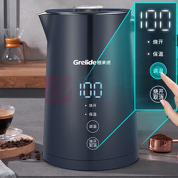 格来德 grelide 烧水壶 D2217E 316L不锈钢,恒温,1.7L (爵士蓝)