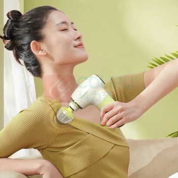 和正 HEZHENG 筋膜枪 全身按摩器 健身运动颈肩腿部筋膜肌肉按摩仪 HZ-JMQ-7 (清新绿) 【小巧便携】高频捶打放松