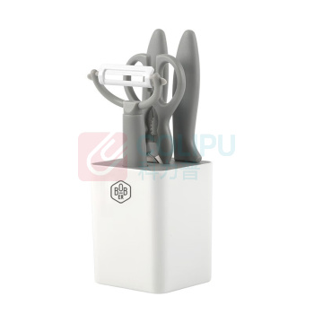 博堡 厨宝工具五件套家用水果刀削皮刀多功能剪刀 BDY-CB618A 随机赠送厨房小油刷1个