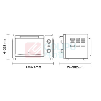 美的(Midea) 电烤箱 PT12B0 1个/个 销售单位:个 (电烤箱\12L) (计量单位:个)