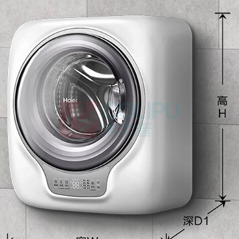 海尔(Haier) 全自动滚筒洗衣机 XQGM30-B70AU1 变频 3kg 下排水 3kg 无烘干 壁挂 空 520*590 白色 1台/台 台