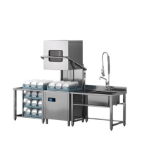 喜莱盛 商用揭盖式洗碗机整套 HXWJ-JGR-G10 含污碟台 水龙头