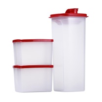 特百惠 精量纤巧超值套装 2L*1 ，0.8L*2 三件套 (盖子颜色随机)