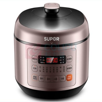 苏泊尔 SUPOR 电压力锅家用/升双胆球釜饭煲智能电压力锅双胆双味24H预约压力锅底盘加热 SY-50FC03Q 5L
