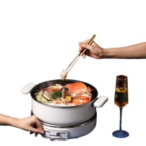 蓝宝 Blaupunkt 升降电火锅+煎烤盘 BP-H1-BAI (奶油白)