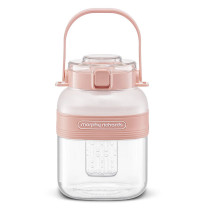 摩飞电器 Morphyrichards 无线充电果汁杯 MR9805 Nano版 榨汁:500ml 直饮:1000ml (粉色)