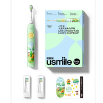 笑容加 usmile 笑容加 儿童电动牙刷 声波全自动 Q4 1手柄+2刷头 (小恐龙(绿)) 适用3-6-12岁