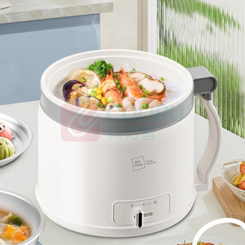 米技 Miji 家用多功能锅电煮锅 ECE-L2086 600W/220V 2L (白色) 一锅多用