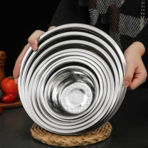 丹诗致远 304不锈钢小汤盆洗菜盆商用家用汤碗 304材质汤盆18cm (薄款)