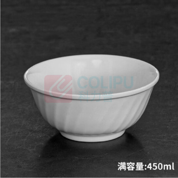 创意空间 密胺仿瓷塑料碗 450ml (白色)