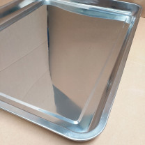 册宣 食品级304不锈钢托盘长方形盘子家用方盘商用烤鱼盘铁盘子烤盘 250mm*200mm*25mm 公差±20mm