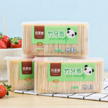 芳草地 优惠袋装竹牙签 1500支*2包 3G3138*2