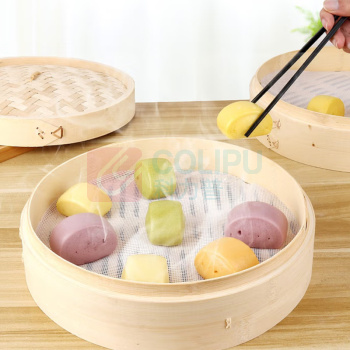 拜杰 Baijie 蒸笼布 30cm 5片装 圆形硅胶蒸笼垫