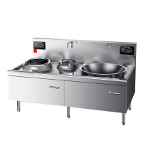 德玛仕 DEMASHI 商用小炒加大炒组合灶 HW-DXC1525-01 201材质 15kW+25kW