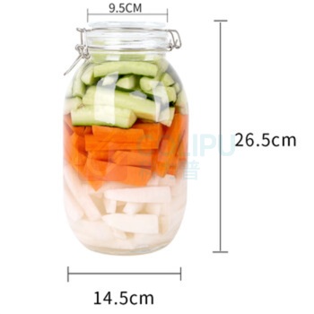 拜杰 Baijie 玻璃密封罐 3000ML