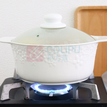 顺祥 浮雕明火巧妇锅2件套 462976 3.3L纯瓷锅 9英寸大汤勺 