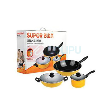 苏泊尔 Supor 温馨之家锅具三件套 T1360T 57.6×37.1×14.6cm 