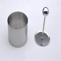 沃玖 不锈钢造型模具 一圆一推 圆柱 直径6CM 高5CM (银色) 一个圆柱一个推板为一套