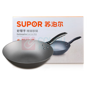 苏泊尔 SUPOR 好帮手精铸铁锅30cm燃煤气灶电磁炉通用 FC30J4
