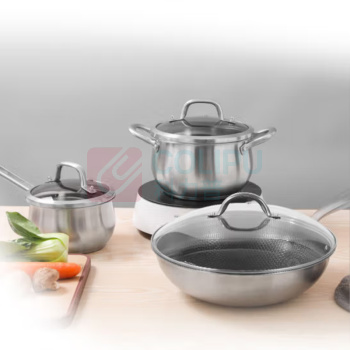 康巴赫 KBH 白金系列不锈钢锅具套装 KGB-T03J 直径32CM+22CM+16CM 