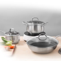康巴赫 KBH 白金系列不锈钢锅具套装 KGB-T03J 直径32CM+22CM+16CM 