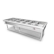 喜莱盛 商用保温售饭台 700*2100*800mm 六格 