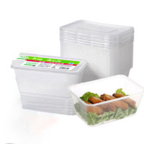 美丽雅 MARYYA 一次性饭盒方形1000ml*20套野餐外卖打包盒碗加厚带盖塑料可微波 1000ml* 
