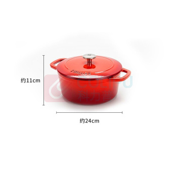 双立人 ZWILLING 汤锅珐埌锅同形炖锅铸铁锅慢汤锅炖汤锅炖锅 24cm (红色)