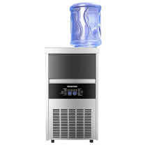 乐创 lecon 商用制冰机 XB-135 奶茶店大型冰块机方冰 50冰格/日产30KG 进水方式: 自来水/桶装水